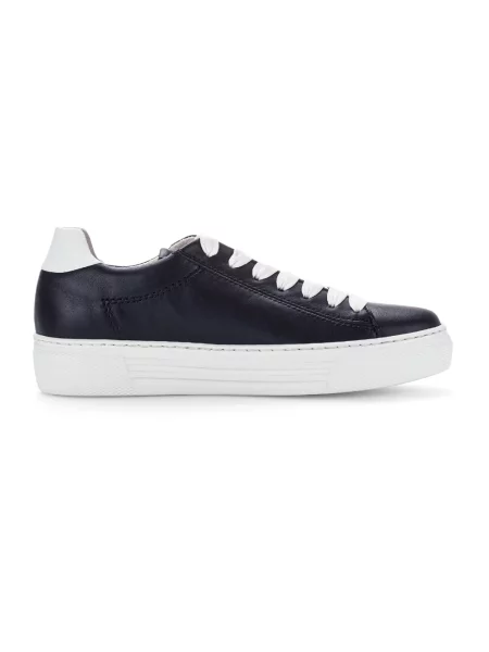 Sneakersy Gabor sznurowane skórzane niebieskie