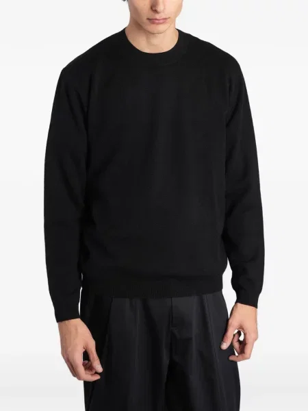 Pulover Low Brand cu decolteu rotund negru