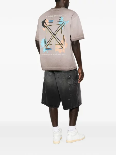 Tricou Off-white cu imagine alb