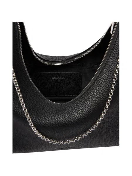 Calvin Klein Geantă Emblem Hw Pebble Shoulder Bag negru
