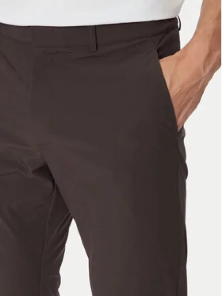 Kalhoty z materiálu Emporio Armani hnědé