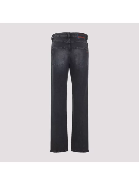Jeansy straight leg Diesel czarne