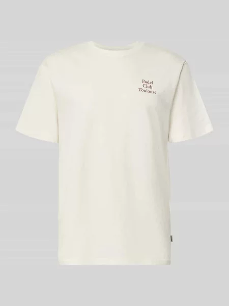 T-shirt o kroju relaxed fit z czystej bawełny model CAP' Only & Sons biała