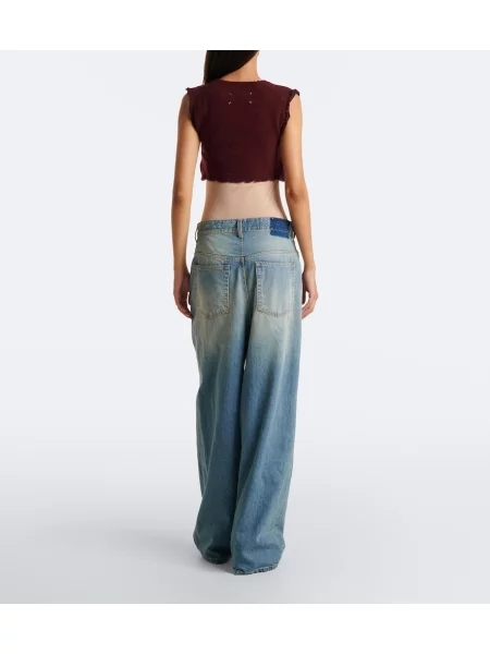 Blugi cu picior larg Maison Margiela albastru