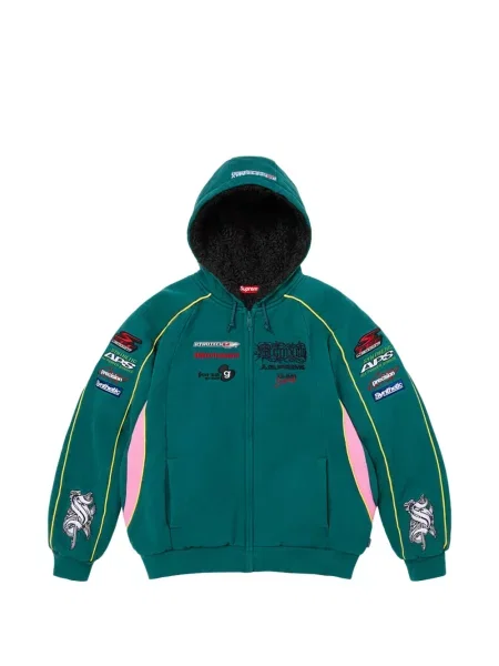 Hanorac cu glugă Supreme cu autograf verde