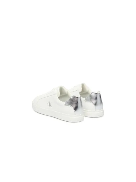 Calvin Klein Sneakersy Low Pro Cups Laceup Lth Met biela