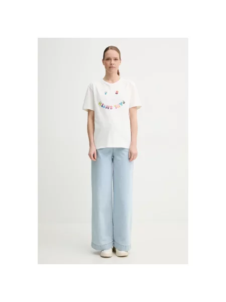 PS Paul Smith t-shirt beżowy biała