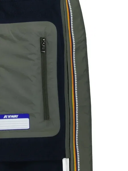 Geacă parka K-way cu glugă verde
