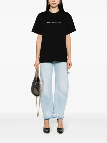 Raštuotas marškinėliai Stella Mccartney juoda