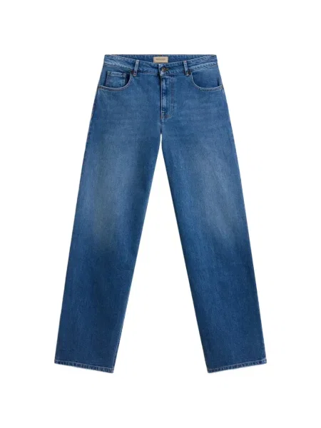 Jeansy Woolrich z 5 kieszeniami niebieskie