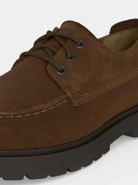 Birkenstock poltopánky pánske semišové Highwood Moc Lace Low hnedá