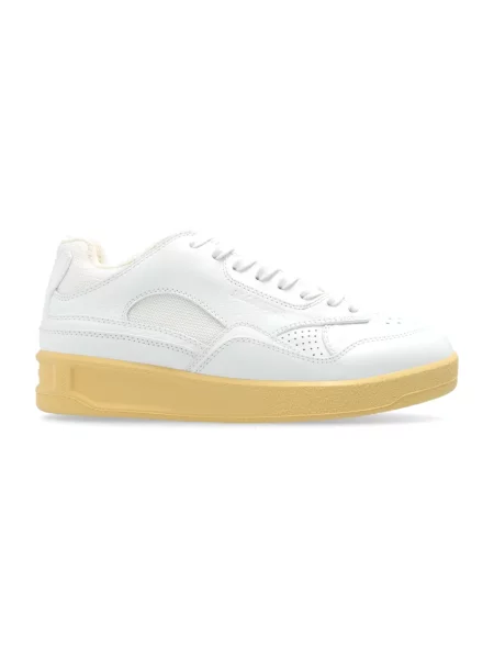Sneakersy Jil Sander skórzane z logo białe