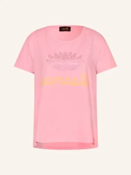 Miss Goodlife Koszulka Namaste Z Kamieniami Ozdobnymi rosa różowa