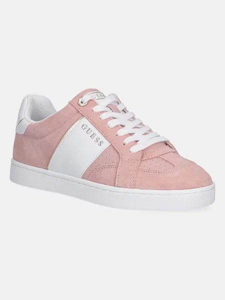 Велурени маратонки Guess розово