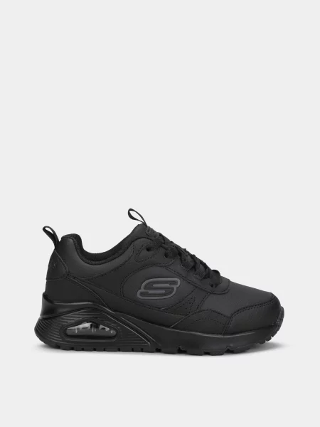 Дитячі Кросівки повсякденні Skechers UNO штучна шкіра чорний