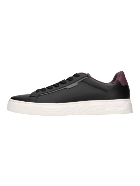 Sneakersy Boss skórzane czarne