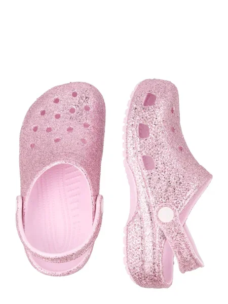 Natikači Crocs Classic Chunky Glitter Clog K roza