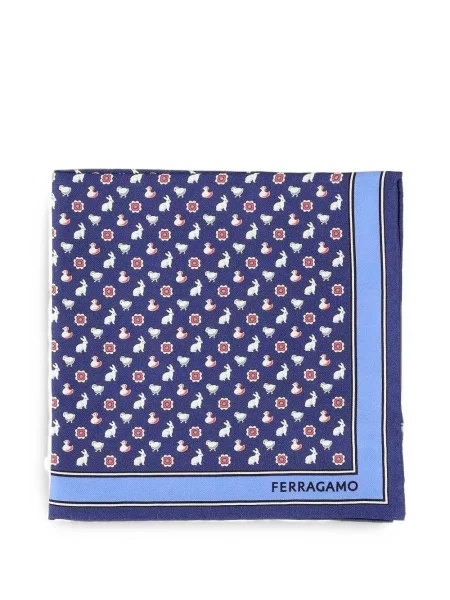 Cravată Ferragamo de mătase albastru