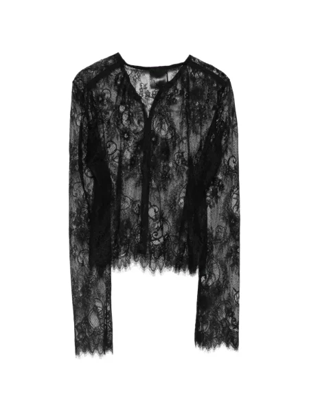 Bluză Alchemy cu model floral din dantelă negru