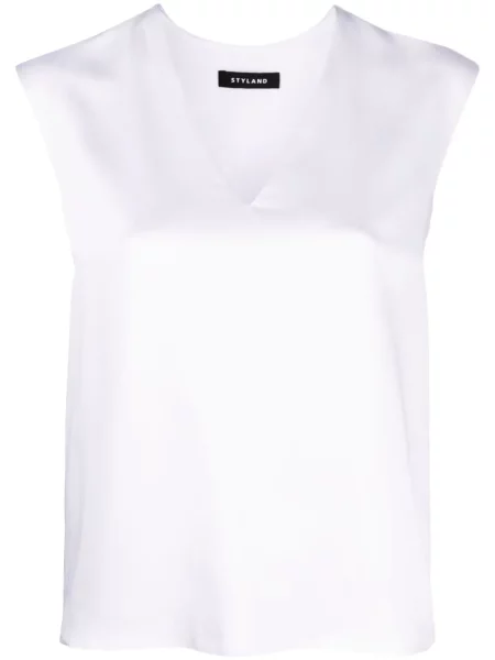 Top Styland din satin cu decolteu în V