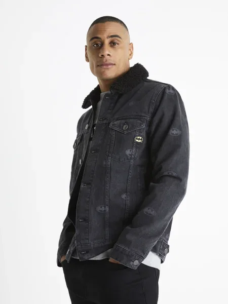 Denim jakna Celio črna