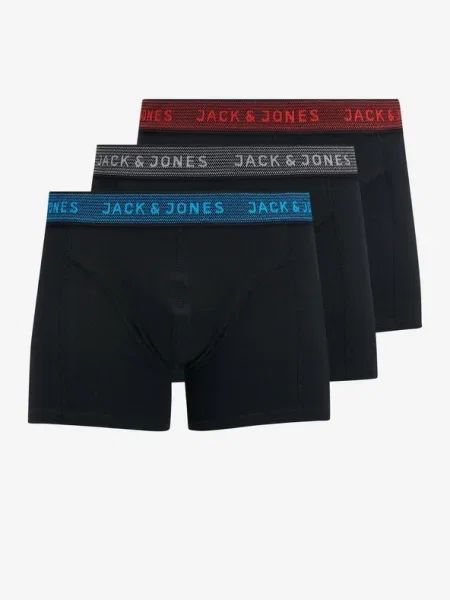 JACK & JONES Boxeri albastru / roșu gri negru