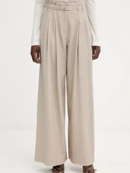 Hlače z dodatkom volne Marella bež