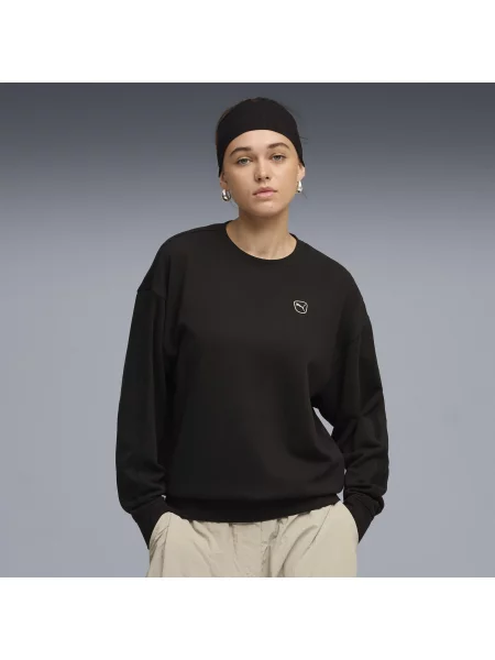 Bluza z okrągłym dekoltem Essentials Elevated PUMA czarna
