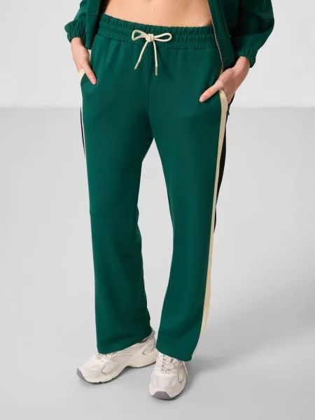 Tommy Life Hlače zelena / crna bijela