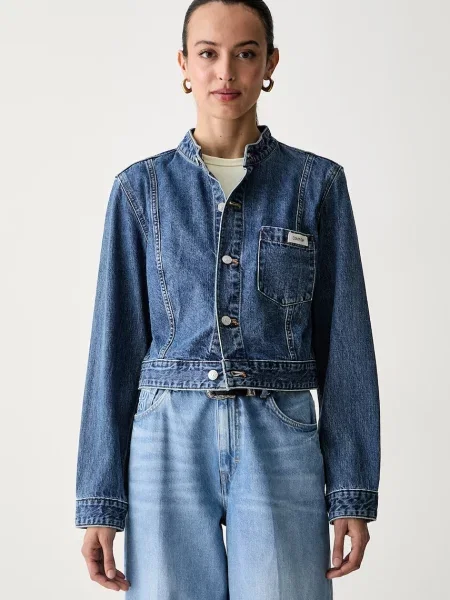 Calvin Klein Jeans jachetă pentru femei din denim albastru