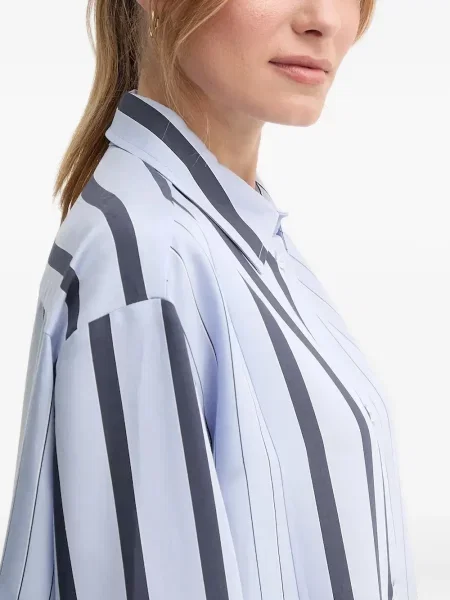 Cămașă Sandro Ferrone cu dungi albastru