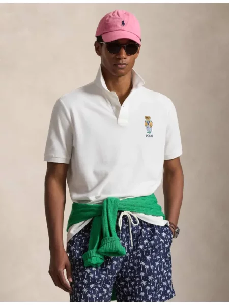 Tricou polo Polo Ralph Lauren alb