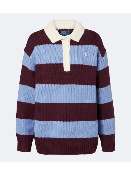 Tricou polo Polo Ralph Lauren de lână cu dungi