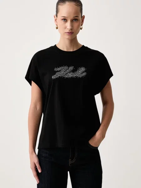 Karl Lagerfeld tricou pentru femei din negru