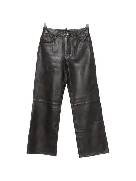Pantaloni Maje din piele maro