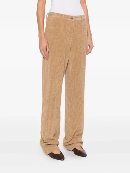 Pantaloni The Row de catifea cord negru