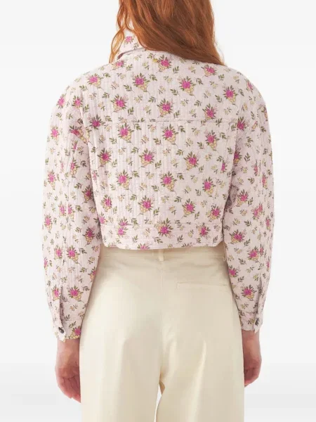 Geacă Antik Batik cu model floral cu imagine roz