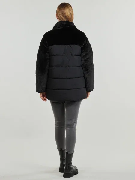 Palton de blană Only negru