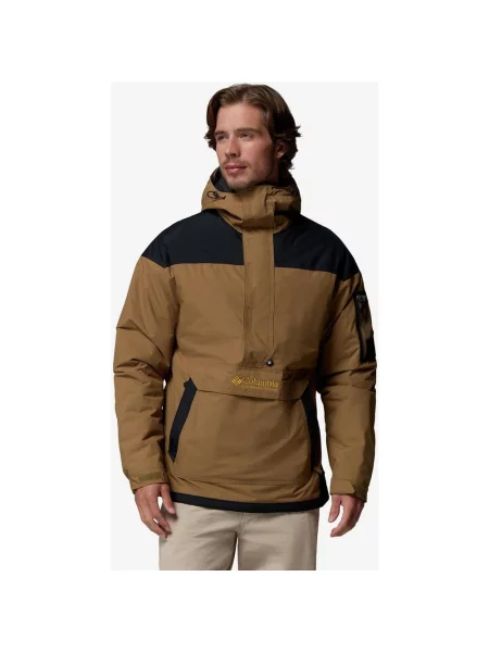 Kurtka z kapturem Columbia Challenger II Insulated Pullover brązowo S czarna