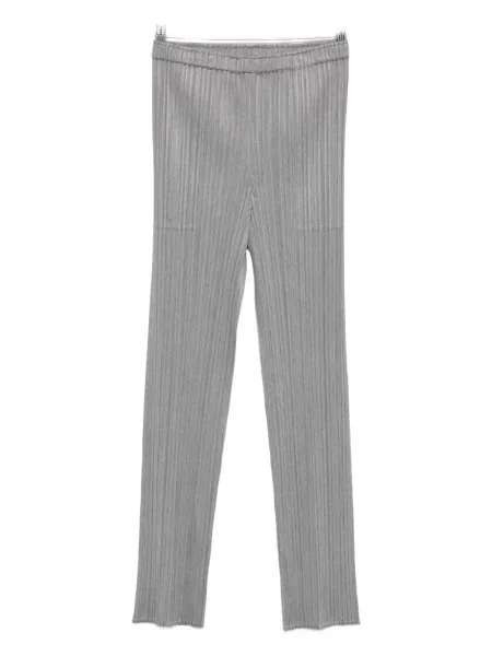 Pantaloni Pleats Please Issey Miyake plisate gri