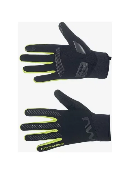 Rękawiczki Northwave Kinetic Active Gel żółte fluorescencyjne XL czarne