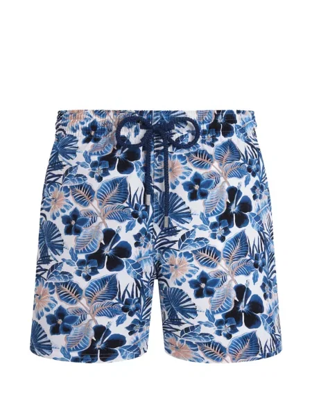 Slip de baie Vilebrequin cu model floral cu imagine alb