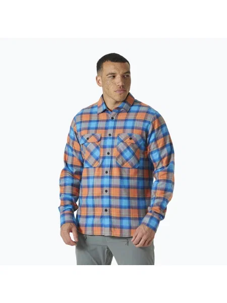 Мъжка риза Helly Hansen Lokka Organic Flannel bonfire fjell plaid оранжево