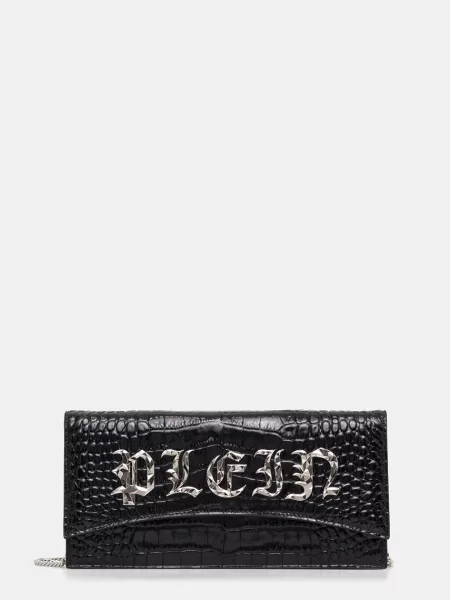Кожена чанта Philipp Plein FADA черно