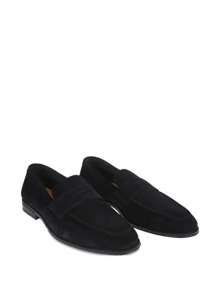 Pantofi loafer Doucal's din piele de căprioară albastru