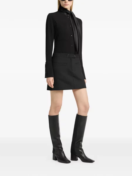 Cămașă Courreges din satin negru