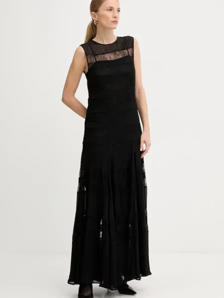 Marella sukienka maxi rozkloszowana czarny