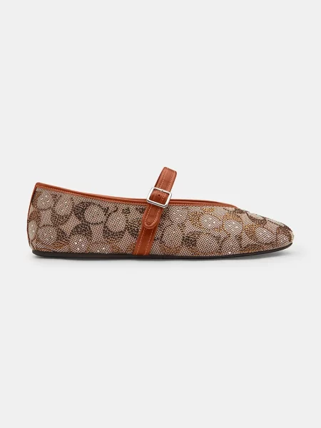 Балеринки Coach Sculpted C Soft Mary Jane кафяво