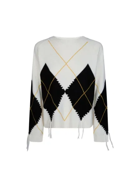 Sweter Pinko wełniany z nadrukiem czarny