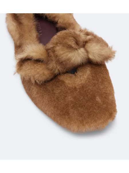 Balerini Zimmermann din piele de oaie maro